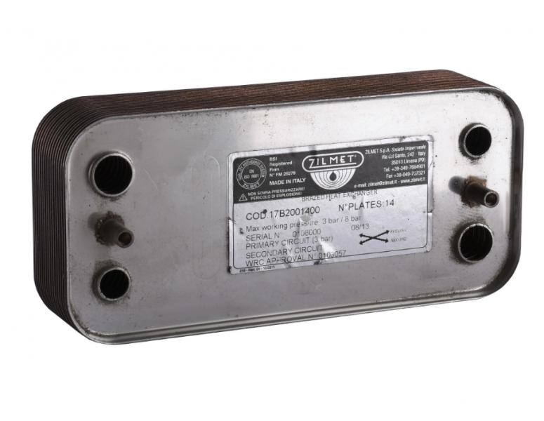Пластинчатый теплообменник Zilmet ZB 200 (INOX AISI 316L) 14 пластин