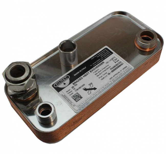 Пластинчатый теплообменник Zilmet ZB 195 (INOX AISI 316L) 12 пластин