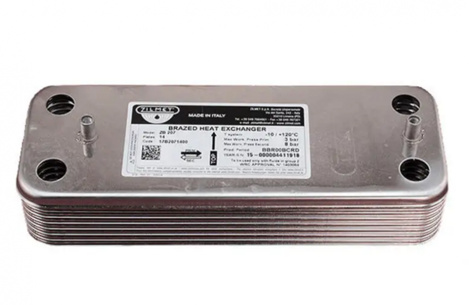 Пластинчатый теплообменник Zilmet ZB 207 (INOX AISI 316L) 14 пластин