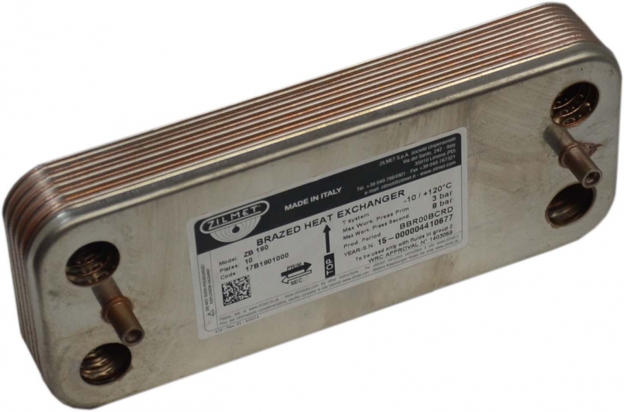 Пластинчатый теплообменник Zilmet ZB 190 (INOX AISI 316L) 10 пластин