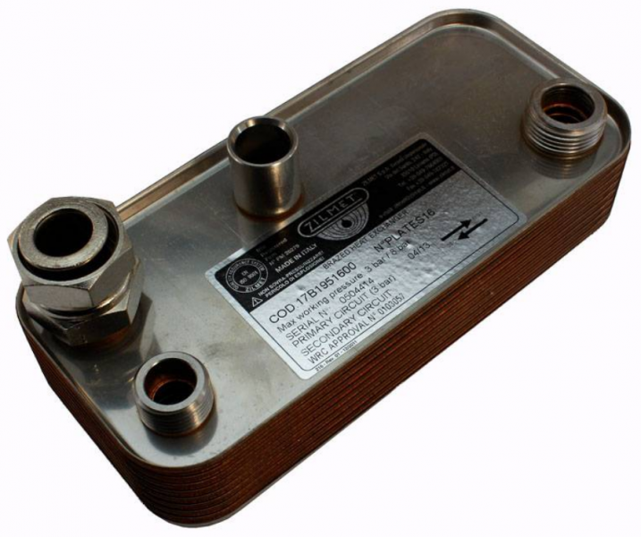 Пластинчатый теплообменник Zilmet ZB 195 (INOX AISI 316L) 16 пластин