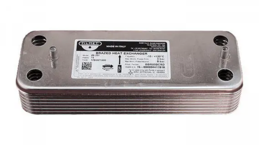 Пластинчатый теплообменник Zilmet ZB 190 (INOX AISI 316L) 14 пластин