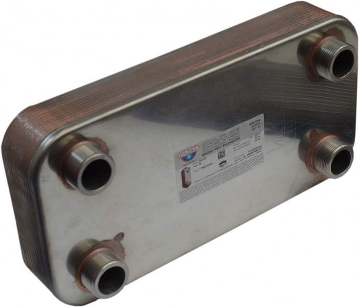 Пластинчастий теплообмінник Zilmet ZB 400 (INOX AISI 316L) 24 пластини