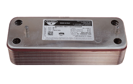 Пластинчатый теплообменник Zilmet ZB 207 (INOX AISI 316L) 18 пластин