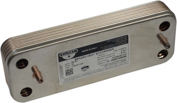 Пластинчатый теплообменник Zilmet ZB 207 (INOX AISI 316L) 10 пластин