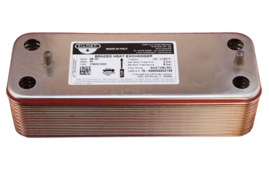 Пластинчатый теплообменник Zilmet ZB 207 (INOX AISI 316L) 20 пластин